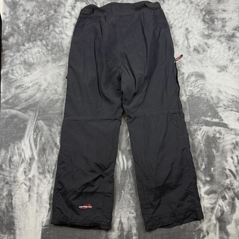 Obermeyer Ski Pants Mens Medium Black Adjustable Belt Winter Snow Trousers